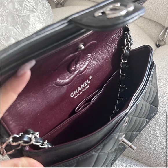 Chanel Small Classic Double Flap Black Lambskin SHW - Picture 6 of 13